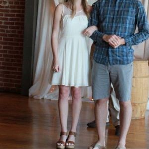 Express off-white a-line dress with lace